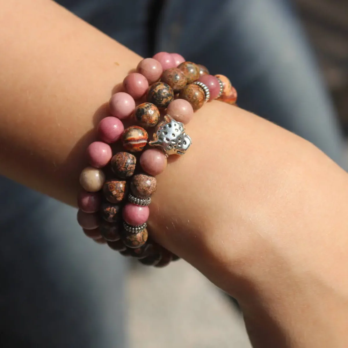 Armbandeset Pink Leopard